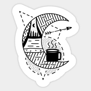 Camping and Coffee Sticker